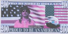 2024 Kid Rock and President Donald Trump Made in USA Hard Feel $200 Novelty Bill - £2.36 GBP