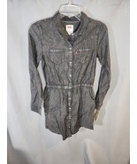 Levi&#39;s Girls Denim Dress Button Up; Black Wash NEW Size L 12-13 Years - £8.88 GBP