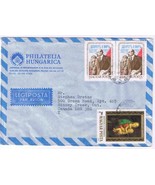 Stamps Hungary Envelope Budapest Lenin Raffaello Santi Madonna - $3.95