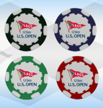 US Open Championship 2023  LA CC  Chips - 4pc Variety Blk Blue Red Green - $286.12 MXN