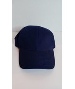 Men&#39;s Navy Blue Plain Baseball Cap Pre-Owned Latch and Hook Adjustable - £7.54 GBP