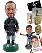 Personalized Bobblehead Paratrooper all geared up wth a big backpack on the back - $91.00