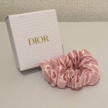 Christian Dior Cheveux Cravate Froufrou Chouchou Rose Satin Soie Giveaway Neuf - $55.93