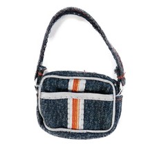 2002 Bratz Xpress It Sasha Blue Denim Purse Orange Stripe Bag Y2K Handba... - $6.99