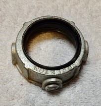 Conduit Locknut Grounding Bushing 1 1/2&quot; Insulated 1 PC Clamp Screw Zinc... - $4.49