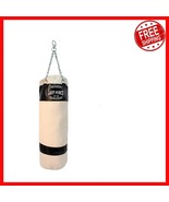Versatile 48 Inch Heavy Duty Black Punching Bag with Chains for Endless ... - $40.58