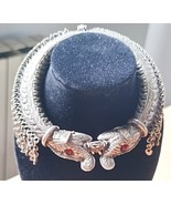 3&quot; diameter Vintage hinged Tuareg dragon with red eyes textured scales b... - €34,10 EUR