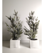 Threshold 22&quot; Artificial Christmas Faux Tree with White Snow Potted Deco... - $56.86 CAD