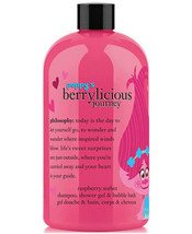 Philosophy TROLLS Shampoo Shower Gel Bubble Bath Poppys Berrylicious Raspberry - £25.10 GBP