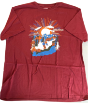 Marmot Men&#39;s Organic Cotton Descent Logo Tee in Manzanita Red-Large - £17.57 GBP