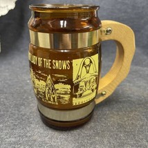 SIESTA WARE BROWN BARREL SOUVENIR MUG Shrine Of Our Lady Of The Snows Be... - $8.81