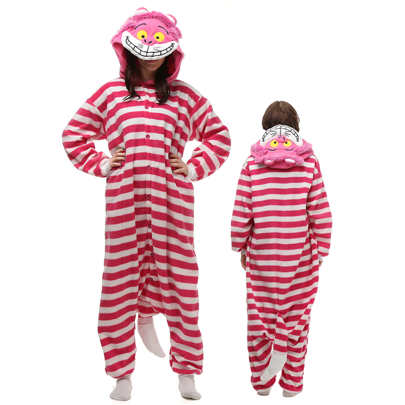 Cheshire Cat Adult Onesies Animal Cartoon Kigurumi Pajamas Halloween Cosplay