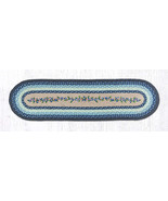 Earth Rugs OP-312 Blueberry Vine Oval Patch Runner 13&quot; x 48&quot; - £39.10 GBP