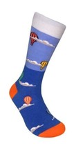 Hot Air Balloon FineFit Mens Fun Novelty Socks Dress SOX Size 10-13 Casual - £9.93 GBP