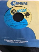 Lote De 3 Osmond 45&#39;s Records Donny Marie Canadá Liberación Record - £6.47 GBP