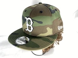 MLB Boston Red Sox New Era 9Fifty Unisex Cap Woodland Camo Snapback Hat - $26.99