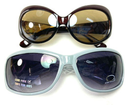  2 Pairs Girls Round Fashion Plastic Sunglasses New  - £7.08 GBP