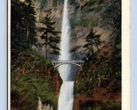 Multnomah Falls w Footbridge Columbia River Oregon OR UNP WB Postcard L15 - $6.88