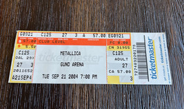 Metallica Concert Ticket Unused Gund Arena Cleveland Ohio September 21st 2004 - £7.58 GBP