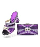 Fashion Italian Design Shoes And Bag Rhinestones Sets Women Party Shoes New 2023 - $98.99