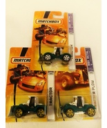 Matchbox 2008 #55 Green Lil&#39; Mule Tractor Plow Variant Set of 3 Mint On ... - £23.42 GBP