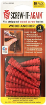 Wood Anchor for Stripped Screw Holes Repair Fix Damaged Wood Screw Holes... - $12.78