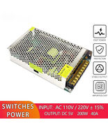 110/220V AC to DC 5V 40A 200W Converter Switch Power Supply LED Drive Ad... - $41.27 CAD