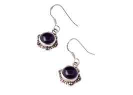 Sterlingsilber Amethyst Edelstein Handgefertigt Lange Ohrringe Geschenk ... - £38.95 GBP