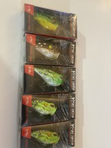 Lot of 3 Discontinued XCalibur 1/4” Popping Frog Tree Frog Fishing Lures