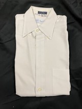 Vintage Rogers Peet Light Gray White Dress Shirt Sz 15 1/2 - 34 Made in USA - £29.71 GBP