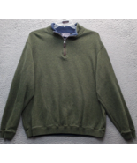 Cremieux Sweater Men Tall 2X Green Knitted Ribbed Hem &amp; Cuff Elbow Patch... - $34.09 CAD
