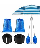 Summer Large Canopy Sand Bags 2 Pieces Blue Sand Bags Weights Portable W... - $32.17