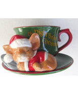 Teleflora Gift &quot;The Night Before Christmas&quot; Mouse &amp; Saucer Mug Collectib... - $21.99