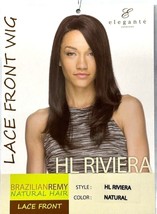 Brazilian Remy 100% Human Hair Lace Front Wig - &#39;hl Riviera&#39; Natural - £157.26 GBP