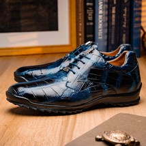 genuine alligator sneaker Shoes Unique rustic finish Vulcan Rustic Navy image 8
