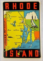 State of Rhode Island Vintage Water Transfer Car Decal State Souvenir - £19.56 GBP