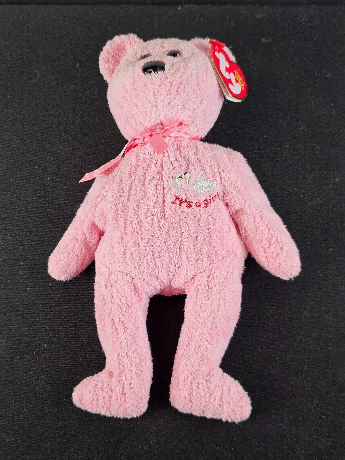 TY Beanie Babies IT'S A GIRL- MINT with MINT TAGS Baby Pink Bear Plush - $5.89