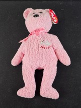 Ty Beanie Babies It&#39;s A GIRL- Mint With Mint Tags Baby Pink Bear Plush - £4.70 GBP