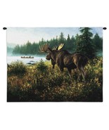 34x26 MOOSE Wildlife Nature Tapestry Wall Hanging  - $111.66 CAD