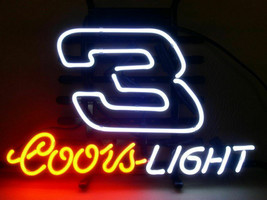 New Coors Light Racing Nascar No.3 Dale Earnhardt Bar Beer Neon Sign 24&quot;x20&quot;  - £202.98 GBP