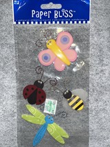 Vintage Paper Bliss FUN BUGS Garden Theme 3-D stickers 92319 - $3.16