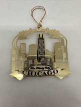 Chicago “The Windy City”  Ornament With Sears Tower  Brass Relief - £11.63 GBP