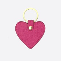New fashion free custom initial letters genuine saffiano leather heart shape key - £18.85 GBP