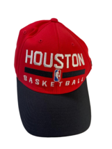 adidas Men&#39;s Houston Rockets 2Tone Practice Structured Adjustable Hat Red OSFA - £11.07 GBP