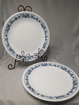 Corelle Corning Old Town Blue Luncheon Plates 8.5&quot; Set Of 2 Floral - £6.89 GBP