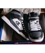 CHAMPION Men's Athletic Arena Hi Top Sneakers NWT Size 8  BLACK/WHT/S.NIGHT - $47.99