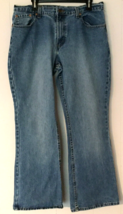 Jordache jeans size 15/16 high raise flare leg blue denim 100% cotton - $12.84