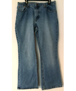 Jordache jeans size 15/16 high raise flare leg blue denim 100% cotton - £10.17 GBP