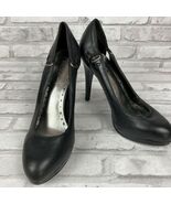 BCBG Generation Black Leather Pump Heels Women’s Size 8.5 M Hannah - $22.24