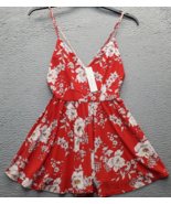 Timing Romper Women S Multi Floral Pleated Waist V-Neck Backless Strappy... - $557.45 MXN